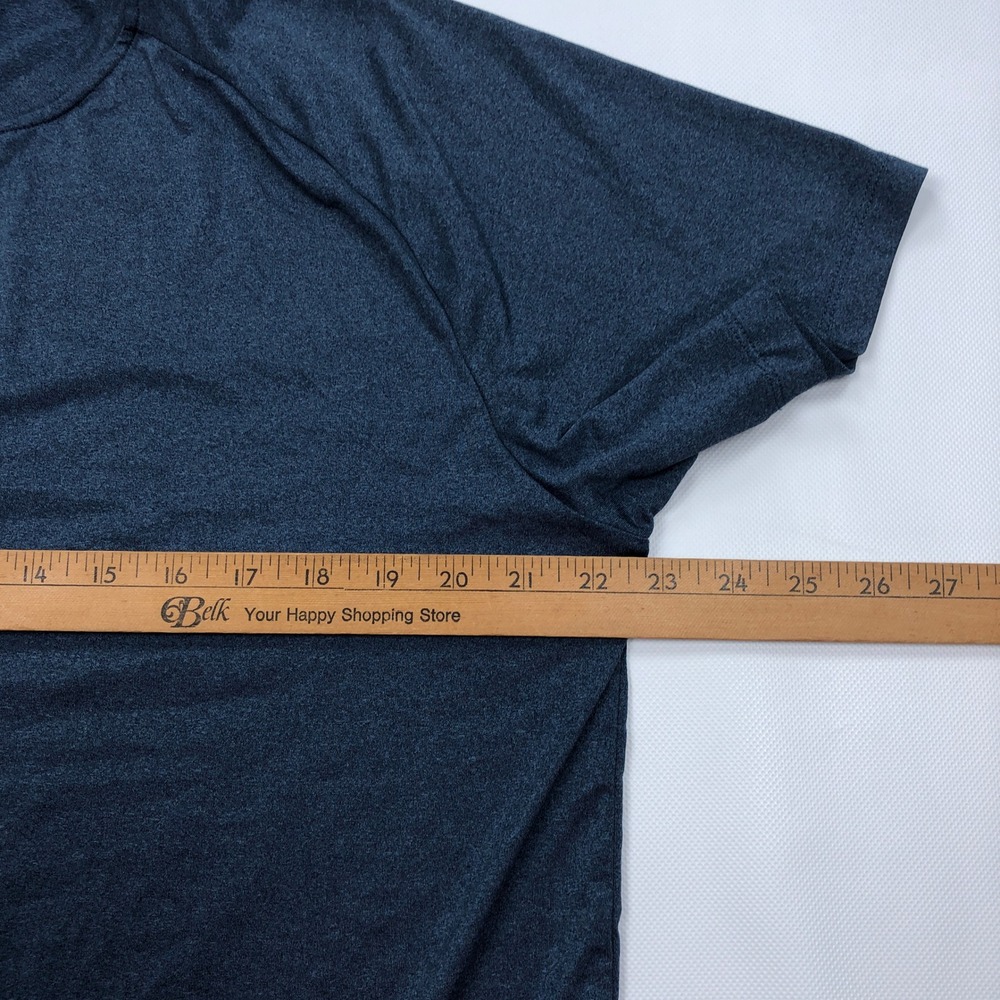 DFYNE Mens Large Blue Heathered Training T-Shirt Athletic Gym Top - Picture 5 of 8